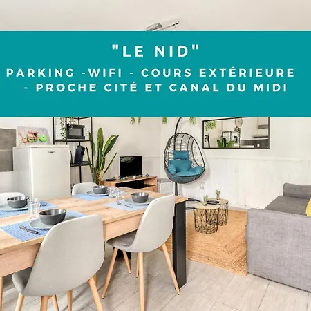 Apartment Le Nid - Cours Exterieure - Parking - Wifi Carcassonne